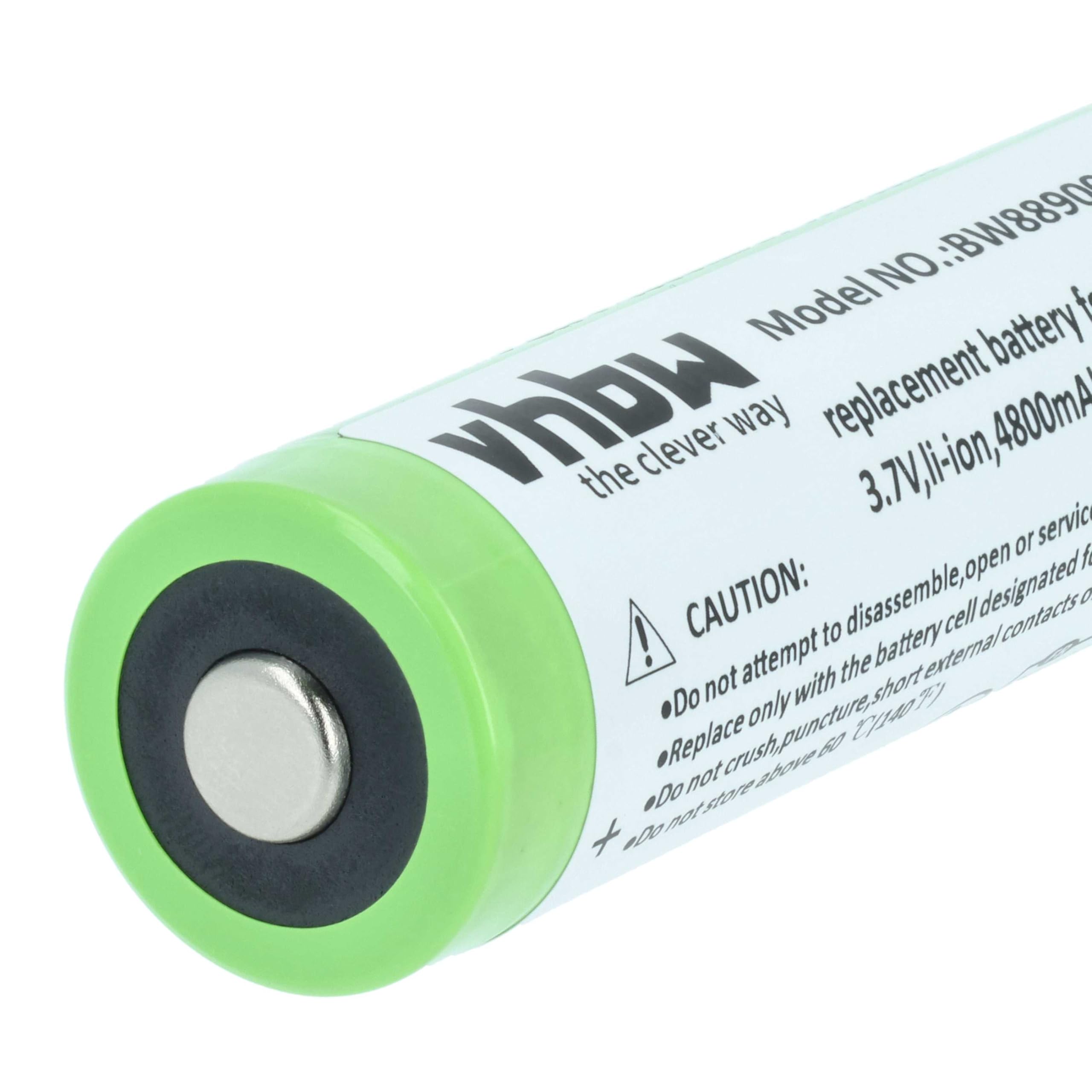 vhbw Bateria zamienna do Ledlenser 2S1P, 502262 do latarki czołowej (4800 mAh, 3,7 V, litowo-jonowa)