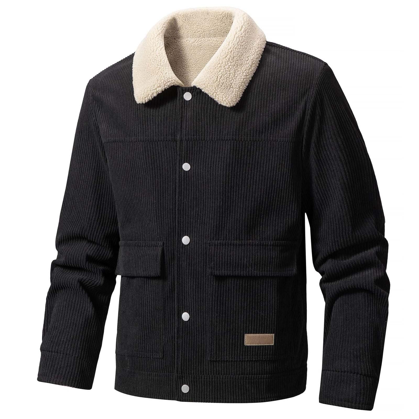 Giacca Running Uomo Elegante Elegante Elegante Giacca Calda Uomo Confortevole Inverno Per Velluto A Costo Versatile Casual Foderata In Pile Spesso