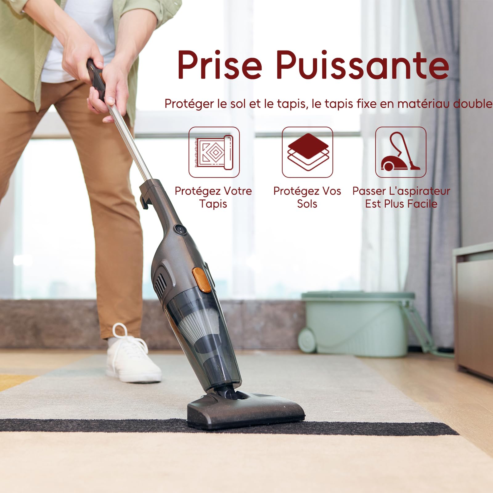 Tapis en Feutre antidérapant avec Envers en Caoutchouc, 150 x 210 cm, Tapis Antidérapant Découpable Universel, pour sols en Bois Dur, Doux et sûr
