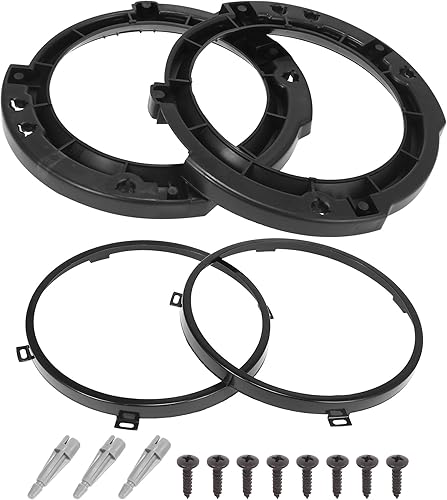 X AUTOHAUX Juego de anillos de soporte de retención de montaje de faros redondos de 7 pulgadas con anillo de metal para Jeep Wrangler JK 2007-2017