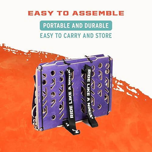 Miniatura 5 de Rampa de salto para bicicleta de montaña Ninja MTB Approach, rampa ajustable para principiantes de MTB y BMX a rampa de bicicleta avanzada, ligera y