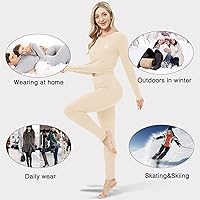 Vista 6 de Camisas térmicas de manga larga para mujer, capa base, ajustada, para entrenamiento, para invierno, cálido, con forro polar