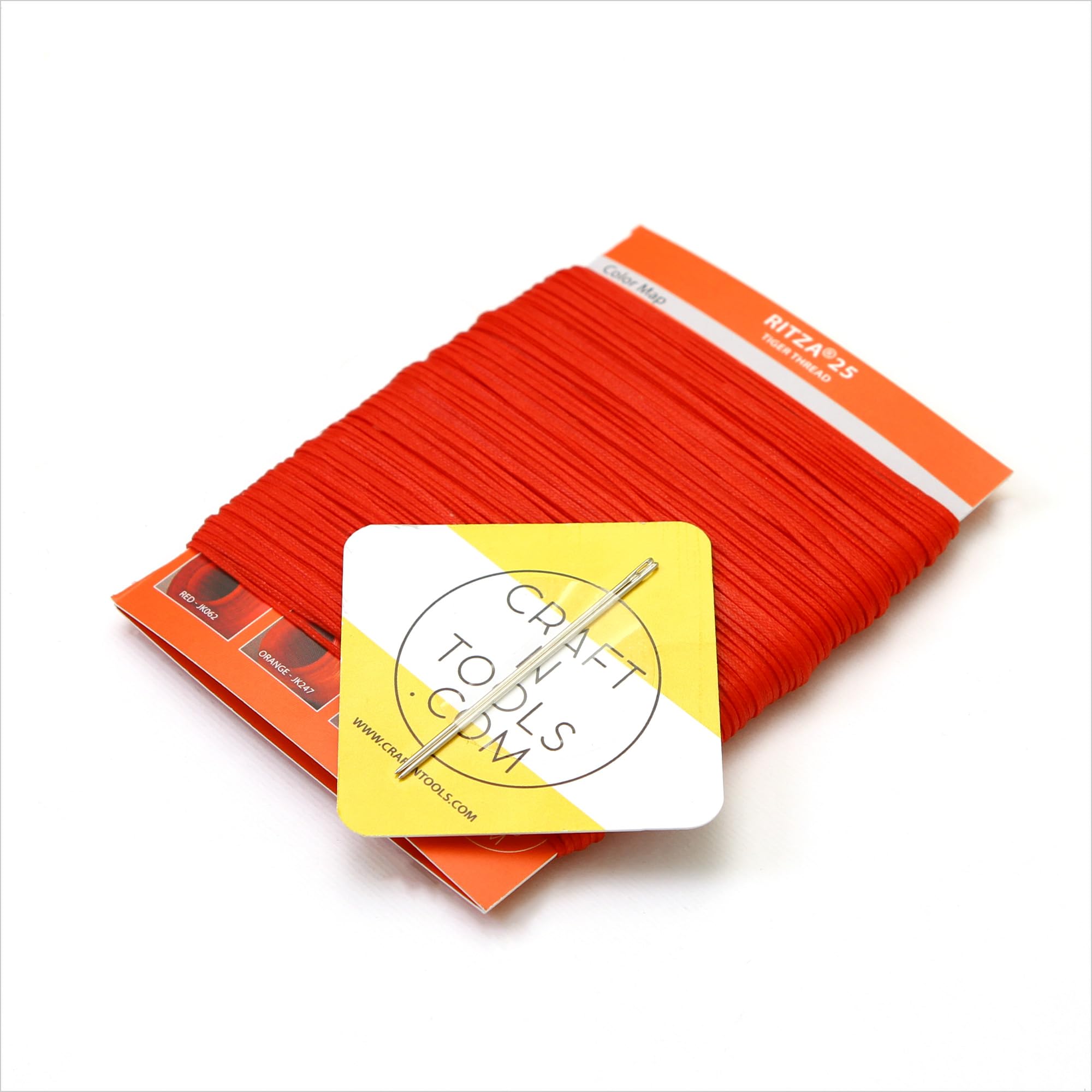 Ritza 25 Tiger Thread RED 0.8mm for Leather Craft | Waxed | | Waxed Polyester | Saddlers