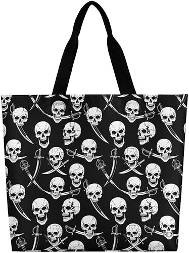 Vista 26 de Grocery Tote Bag, Casual Shopping Bags, Large Machine Washable Shoulder Bag, Reusable Shopping Handbags for Women