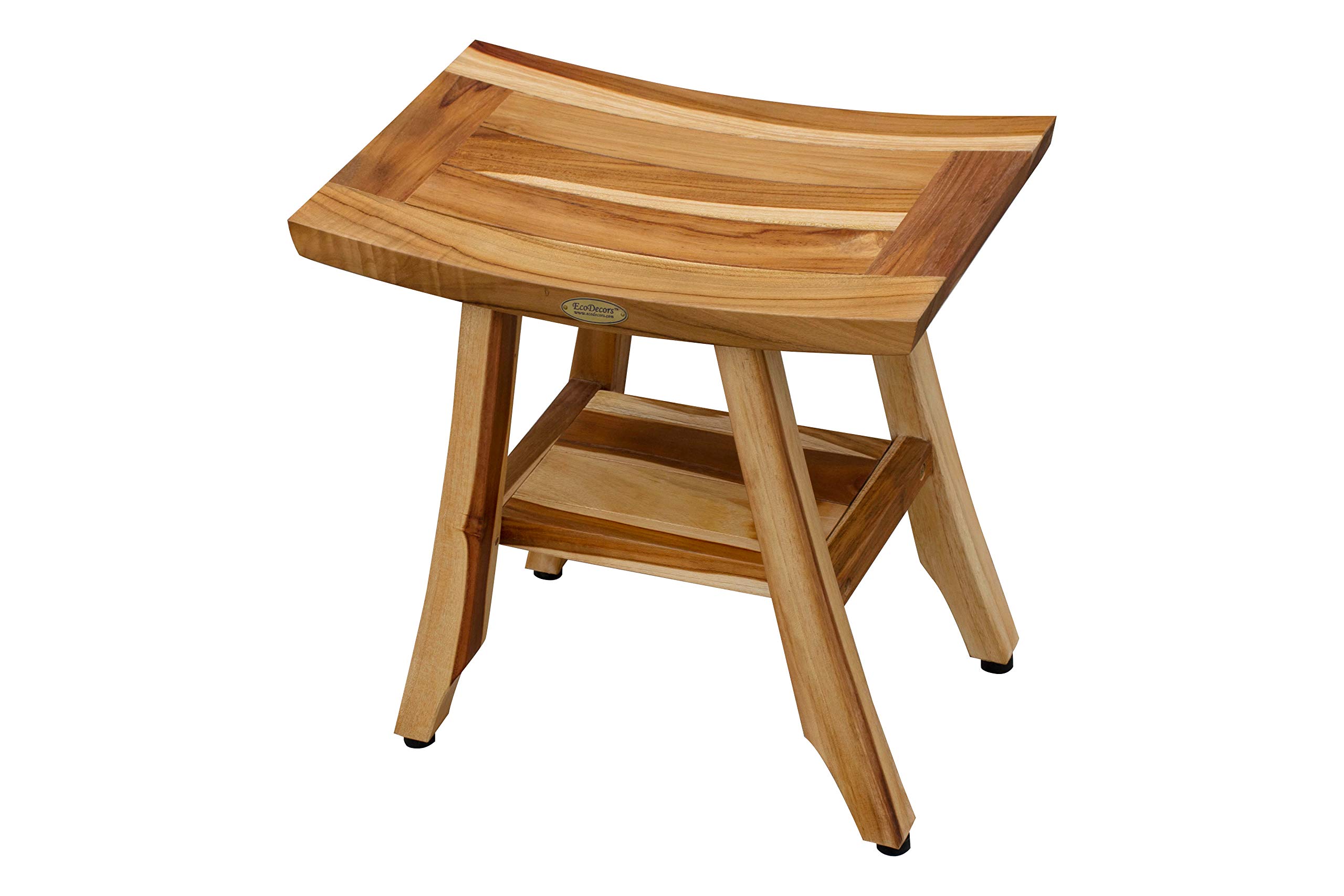 EcoDecors-Bench-Shower Stool - Shower Seat - Shower Chair for Inside Shower - Teak Shower Bench - Small Bench - Shower Foot Rest