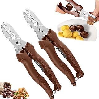 Abridor de cáscaras de castaño, abridor de cáscaras de nuez de castaño, herramienta multifuncional para cortar castañas, abridor de castañas, herramientas de cocina para la mayoría de nueces castañas