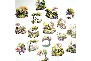 30pcs PET Transparent Tree Garden Stickers Bulk Clear