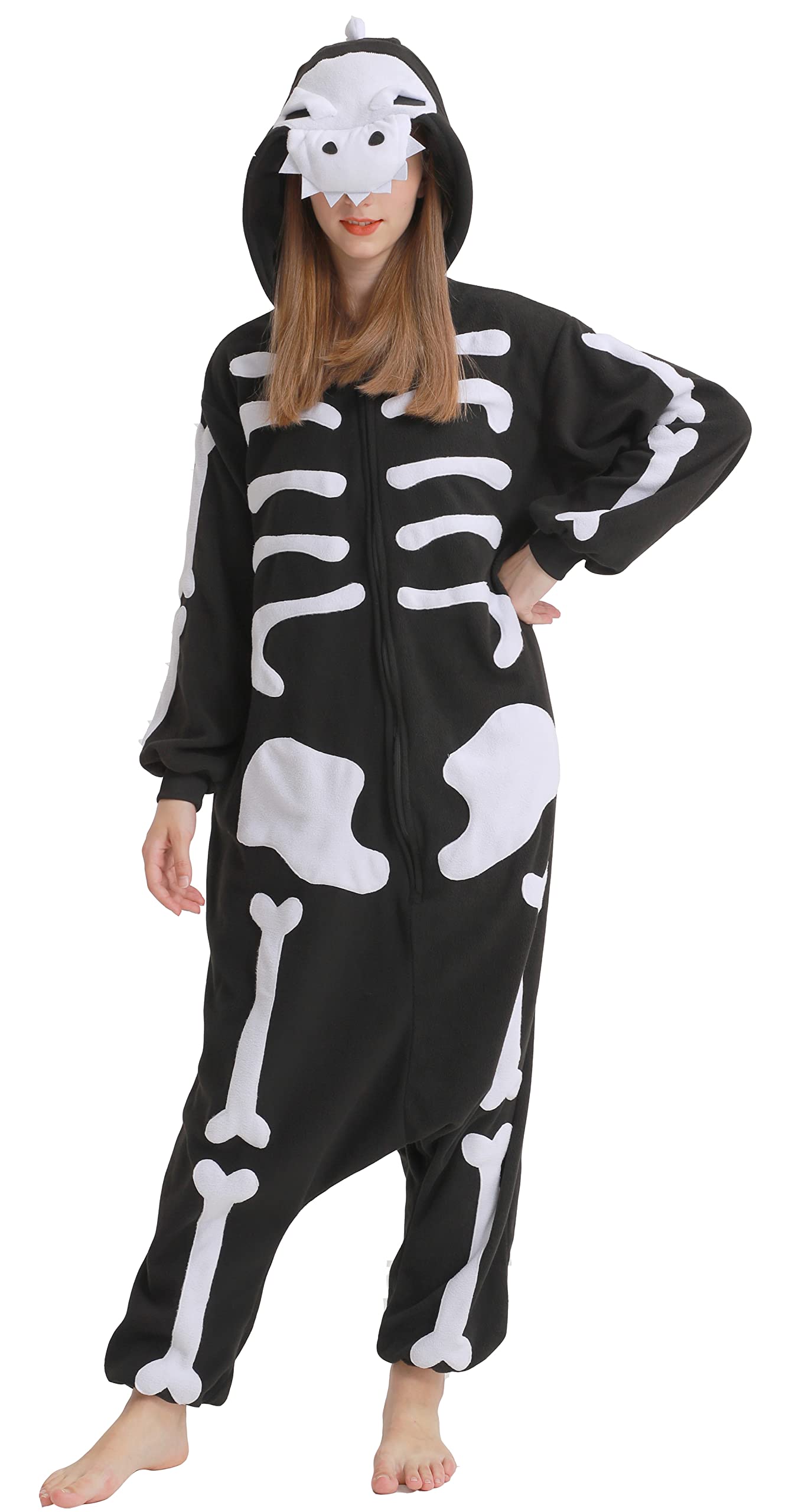 SAMGU Adult Onesie Animal Halloween Cosplay Costume One Piece Pajamas for Women and Men