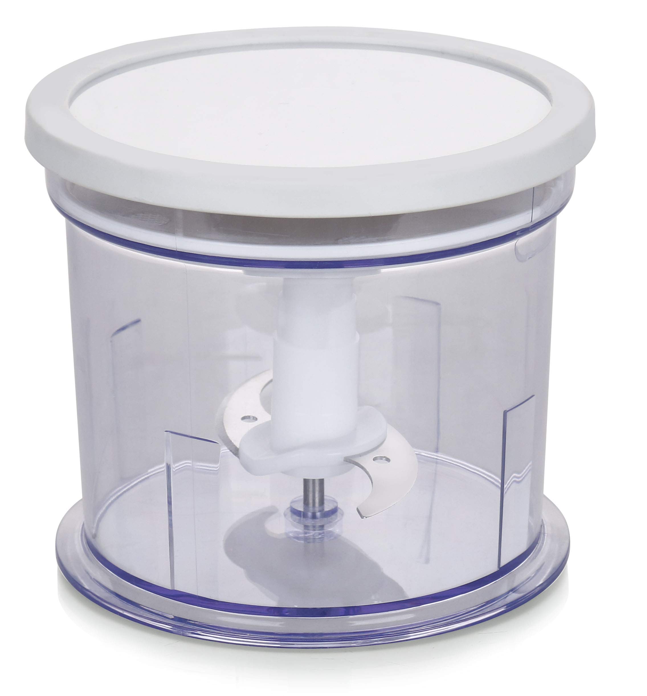 Emerio Hachoir universel avec capacité de 500 ml, 260 W, hachoir électrique avec 2 lames en acier inoxydable pour hacher viande, oignons, fruits, légumes