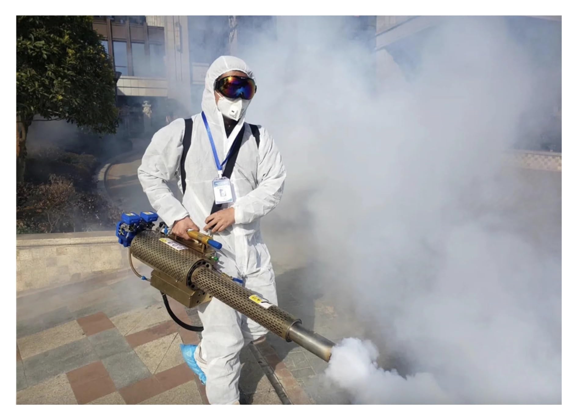 120K Fogr Dezynfekcja Opryskiwacz ULV, Atomizer Killer Przenośna maszyna do zamgławiania biura rolniczego przemysłowego(Silver)