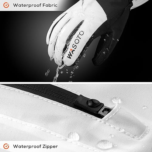Miniatura 5 de Guantes térmicos para hombres y mujeres, batería de 7.4 V, 22.2 Wh, guantes térmicos recargables, para pantalla táctil, impermeables, eléctricos,