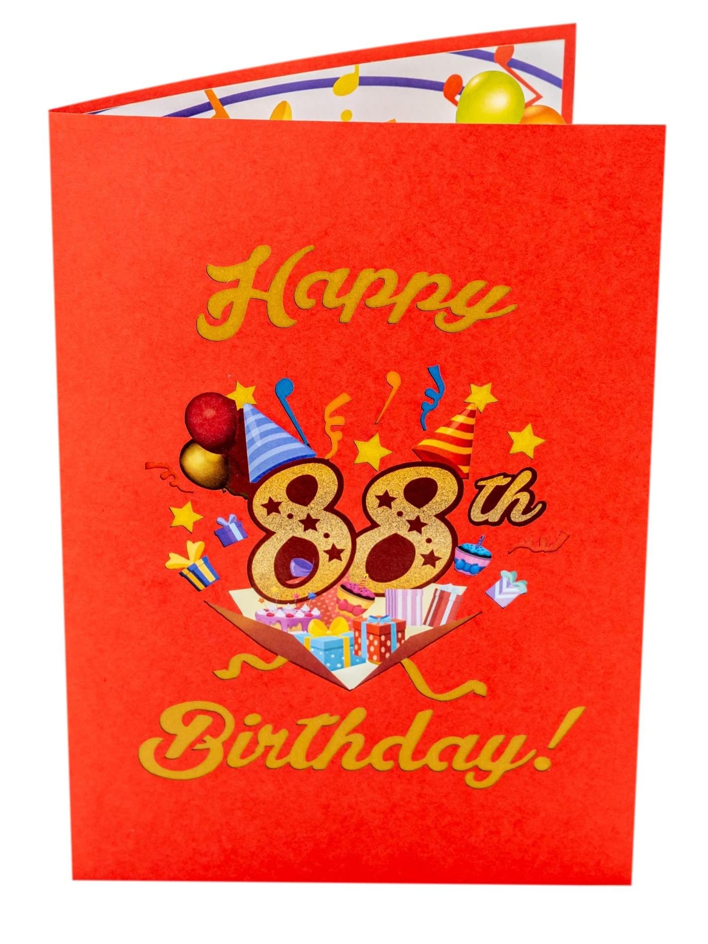 Amazon | iGifts And Cards Happy 88th Red Birthday 3D