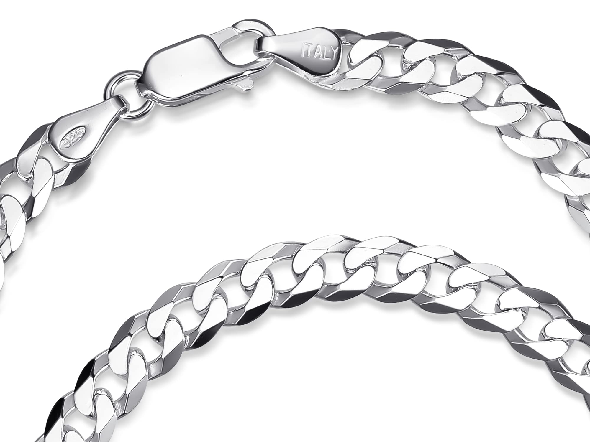 SILBERKETTEN STORE DEIN SCHMUCK ONLINE SHOP Solides Panzerketten Armband - 6mm breit| echt 925 Silber | nickelfrei