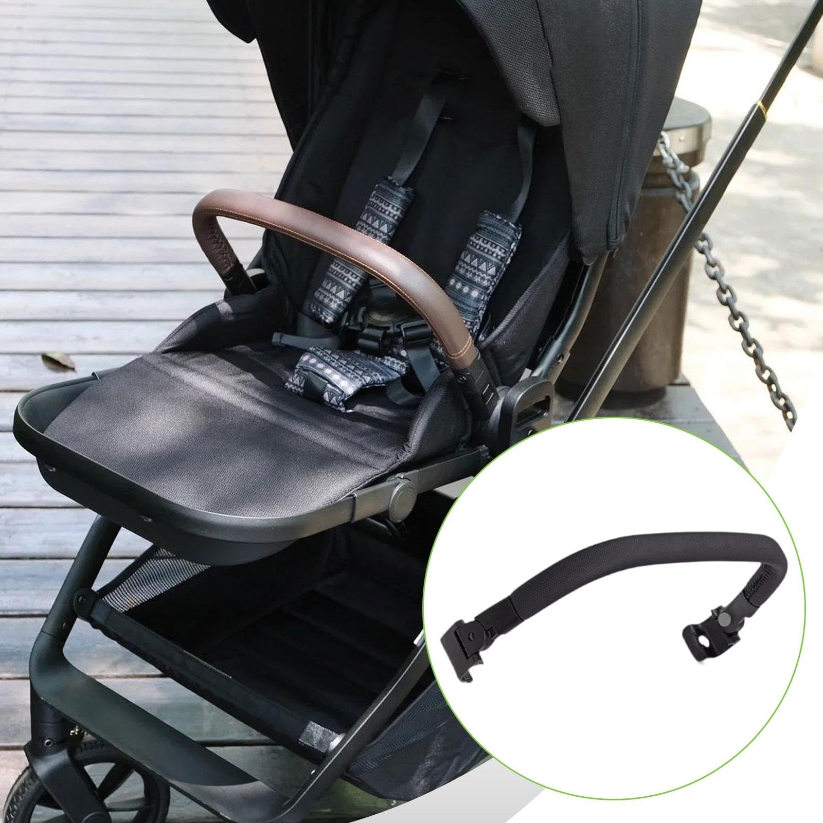 Strollers Armrest con Pasamanos Plegable Empuñadura Ergonómica Instalación Rápida Accesorio Profesional Materiales Seleccionados Adecuado para Paseo Y, Negro