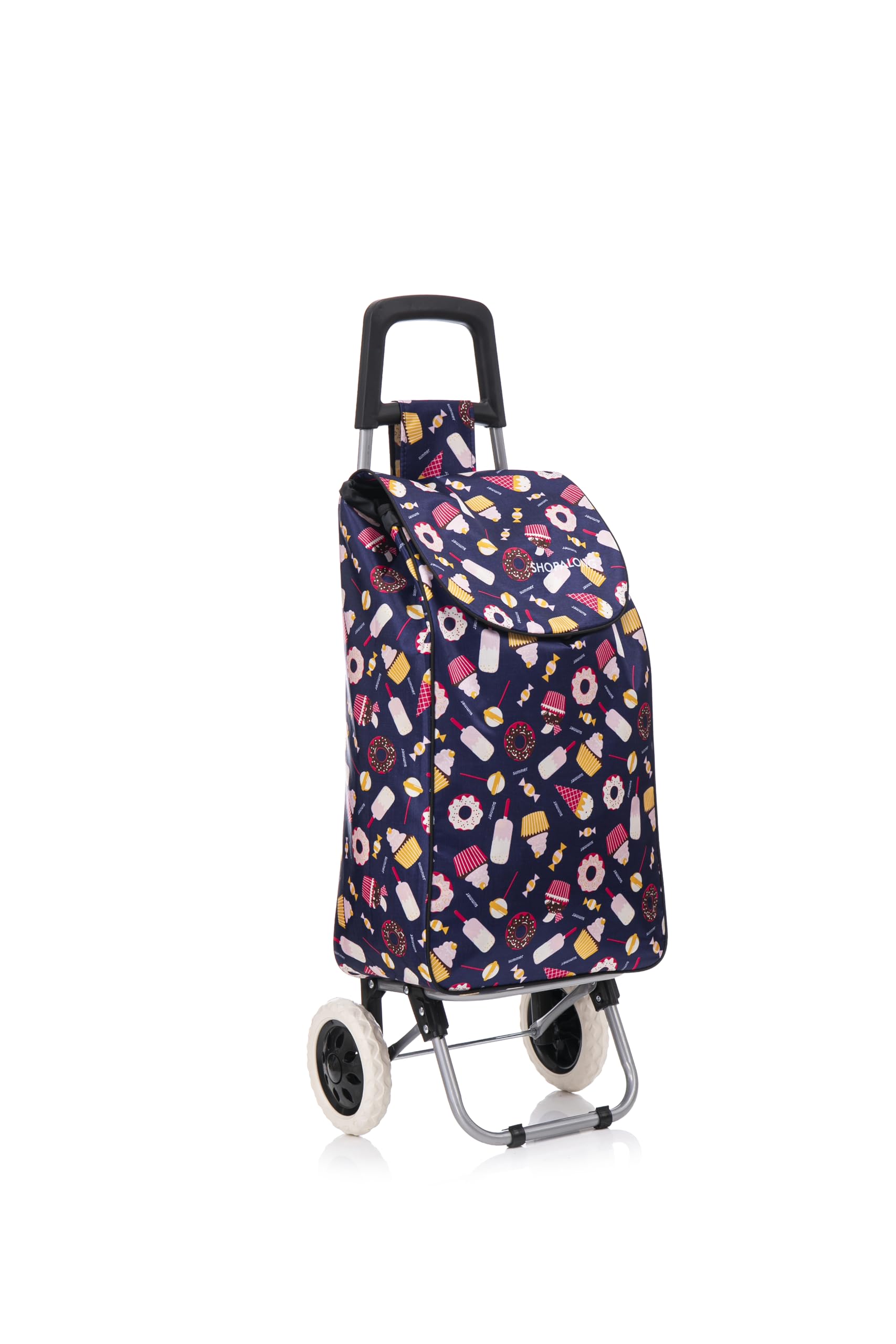 37 Litre Folding Large Lightweight Shopping Trolley, Hard Wearing & Foldaway for Easy Storage, Large Shopping Trolley on 2 Wheels Shopping Cart