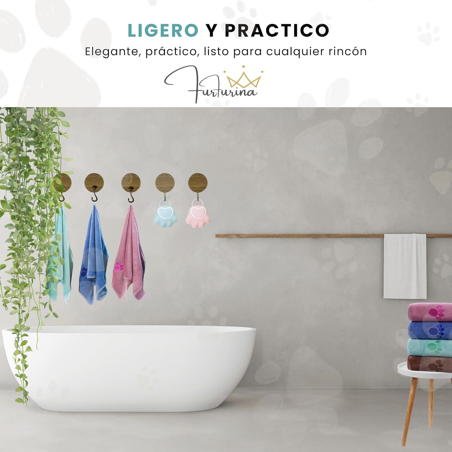 2 in 1 Pet Grooming Kit | Bath Brush with Shampoo Tank | Absorbent Towel 75 x 35 cm | Green, Microfiber and Silicone | Cleaning, Drying and Massage for Dogs and Cats 8