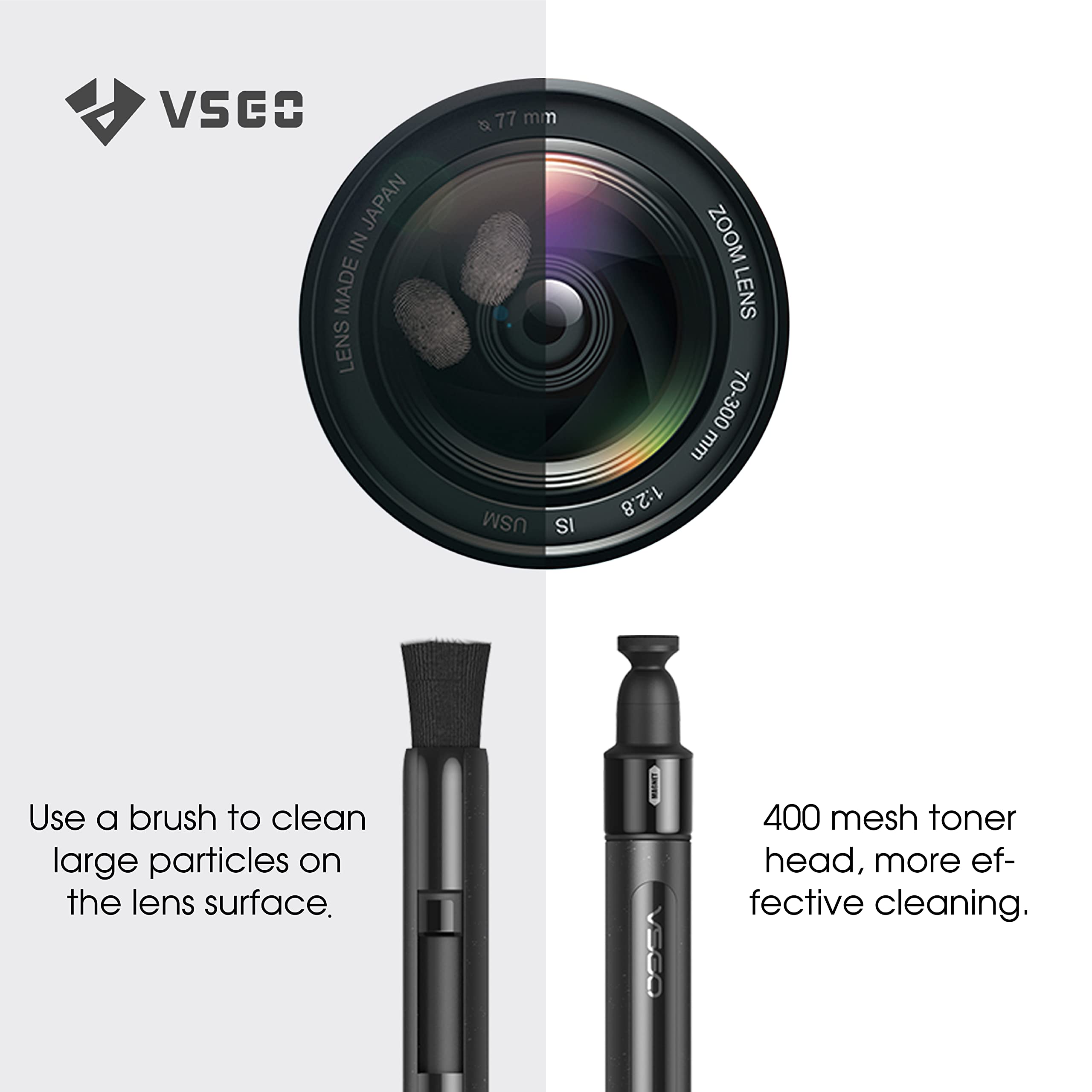VSGO Power-Switch penna per la pulizia delle lenti V-P03E AR VR Occhiali Telefono Tablet Schermo Nudo Punta in Carbonio