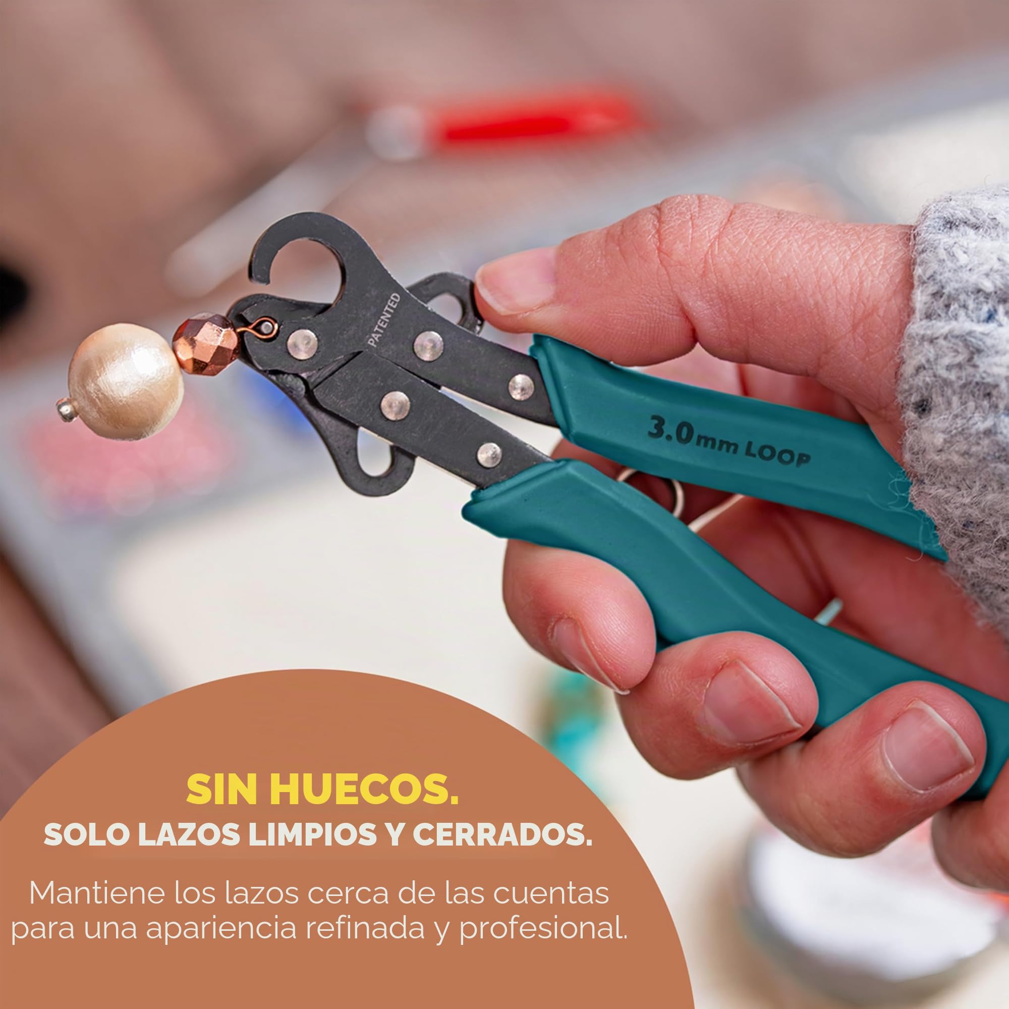 The Beadsmith Looper original de un solo paso: crea y recorta bucles uniformes de 3 mm para joyería. Úsalo con alambre para manualidades de 24-18 g (patentado). | Crea y recorta bucles consistentes de 3 mm para hacer joyas, úsalo con alambre de manualidad