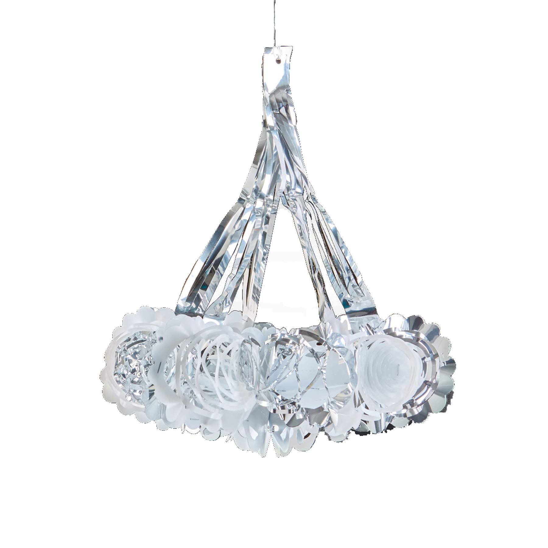 Karen Davies Sugarcraft Ltd Silver Davies /White Christmas 2 Tone Foil Ceiling Decorations - 40Cm Chandelier