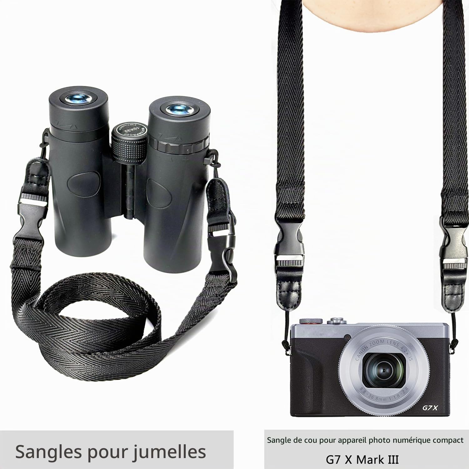 Sangle Appareil Photo Fine Compact,Sangle Petit Appareil Photo,Bandoulière pour Appareil Photo pour Photographes,Lanière De Cou pour Appareil Photo ,Camera Strap Lanyard,Sangle de Cou pour Jumelles