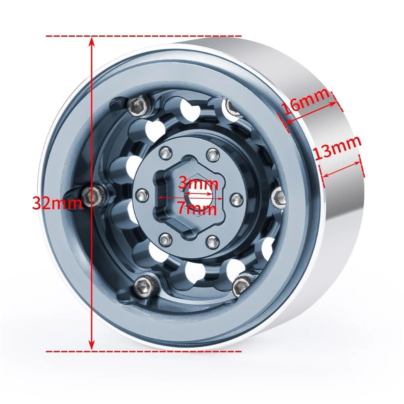 Cerchione Rc Per Axial Per SCX24 90081 Per Wrangler AXI00002 1/24