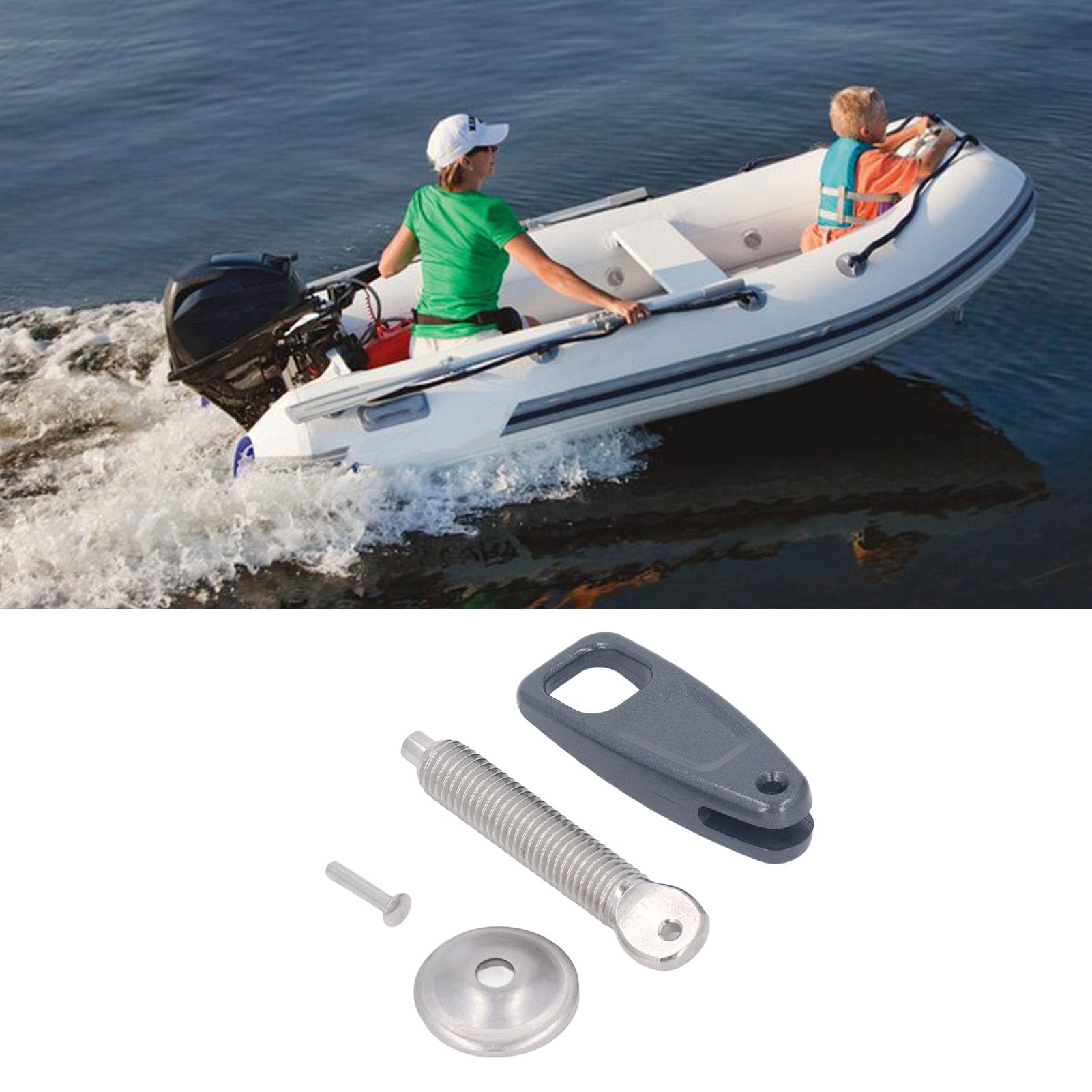 Außenbordmotor-Spiegelklemmen-Schraube und Griffbaugruppe, 663 43118 648 43114 01 Spiegelklemmen-Aluminium-Außenbordmotor-Ersatzteilset für 15 PS, 30 PS, 40 PS Außenbordmotor