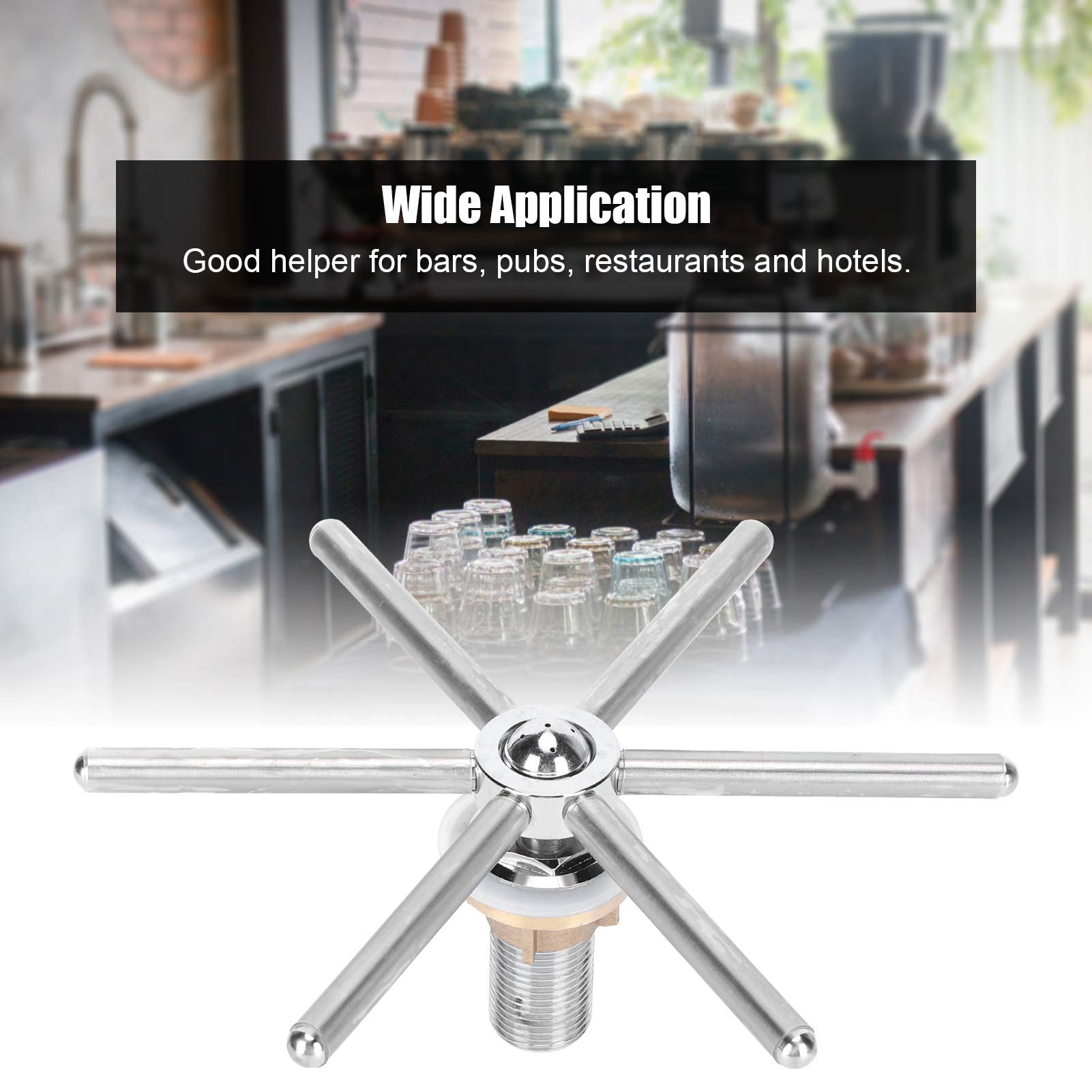 Stainless Steel High Pressure Faucet Rinser Cup Cleaner for Bar Glass Coffee Cup