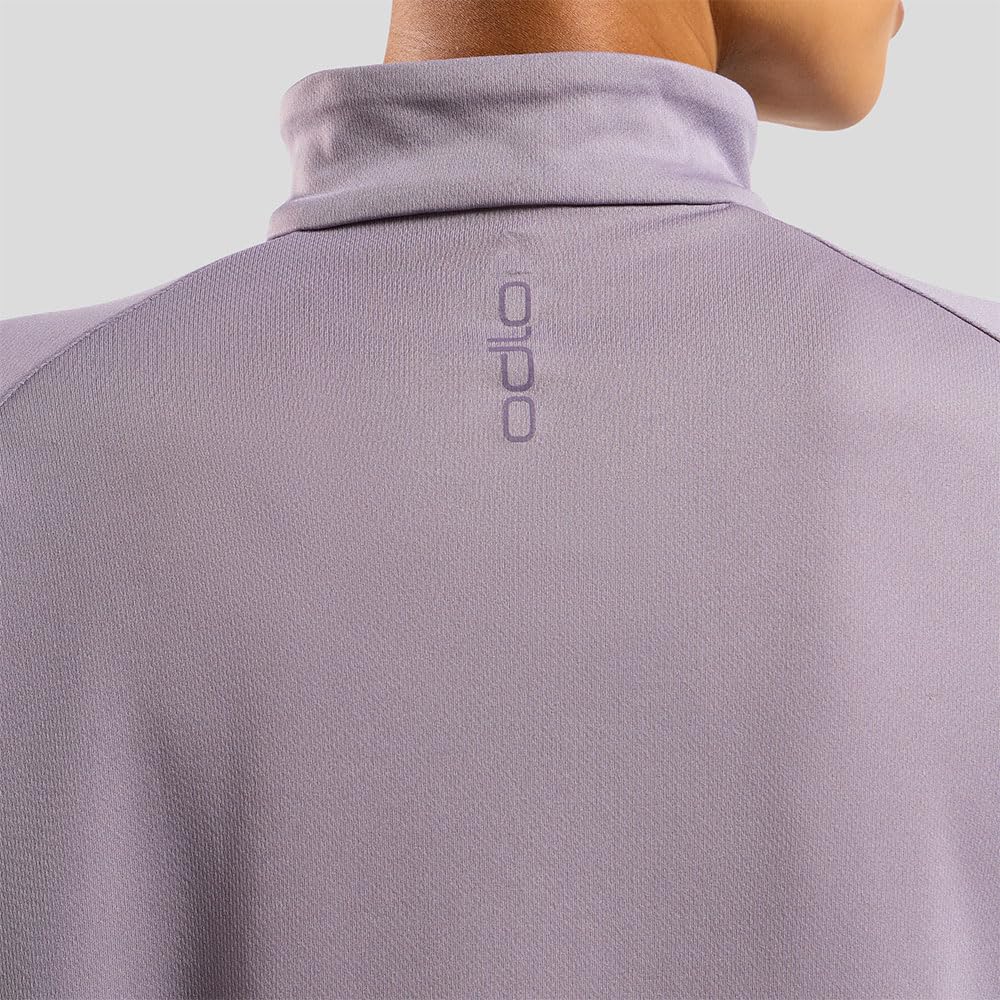 Odlo Essential Ceramiwarm 1/2 Zip Maillot de Course Femmes Silver Cloud