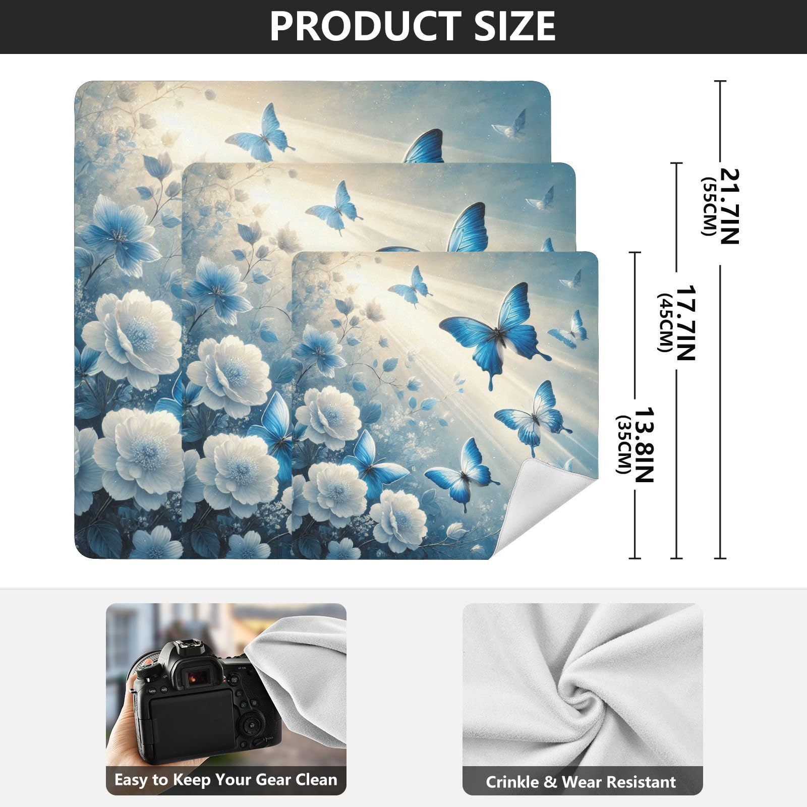 Joko Ivery Blue Butterflies Protective Wrap 13.8