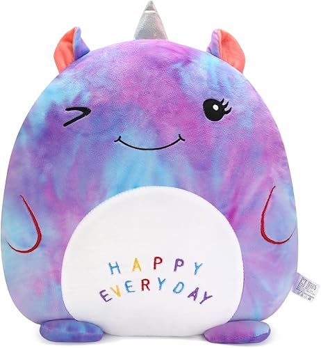 Almohada de felpa de unicornio de 16 pulgadas, almohada de felpa de animales de peluche para niñas, bonito juguete de peluche de unicornio de disponible en Yaxa Guatemala
