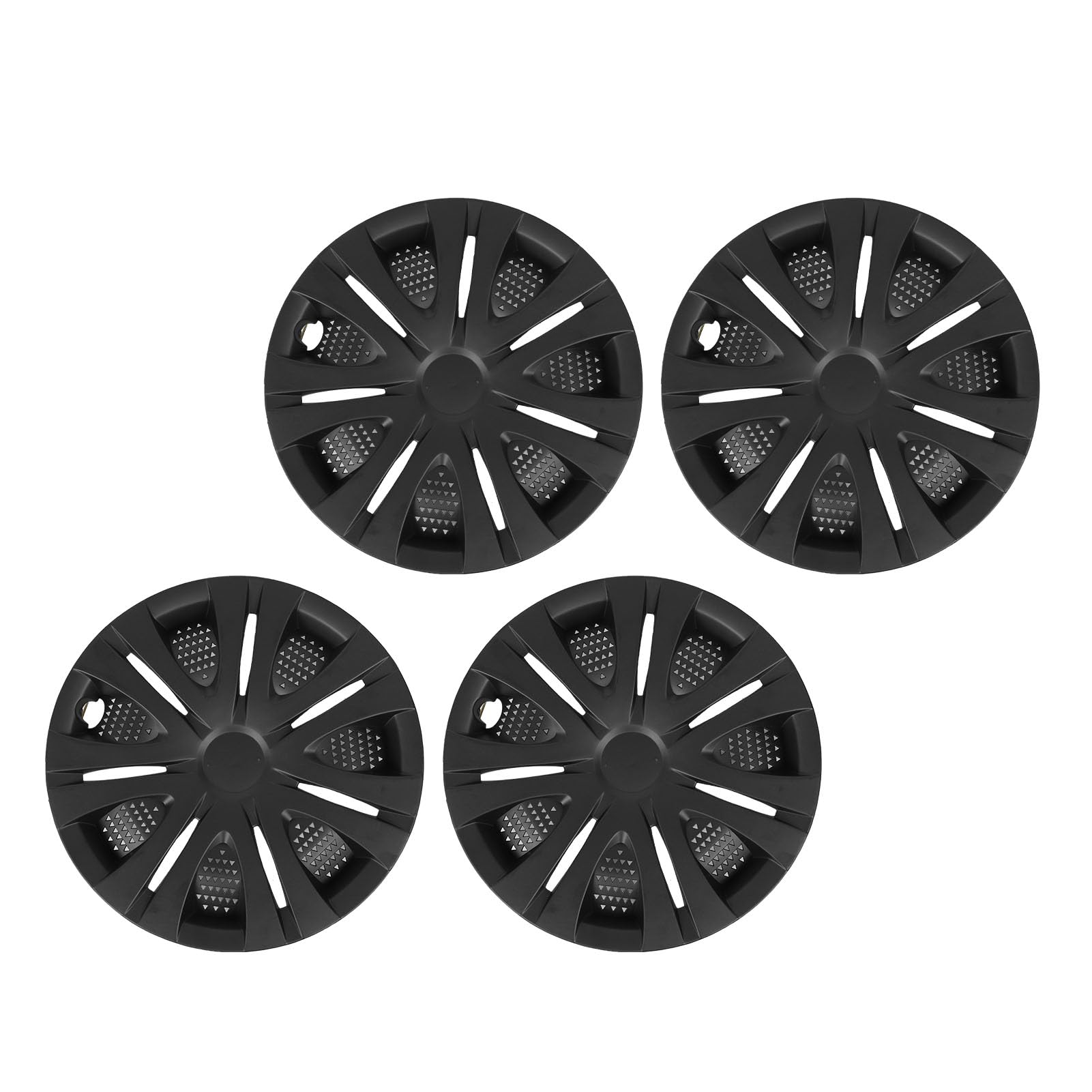 Siège Matte Black 13in Wheel Hub Cap Ensemble de Longueur Durable en Remplacement de Panda Twingo