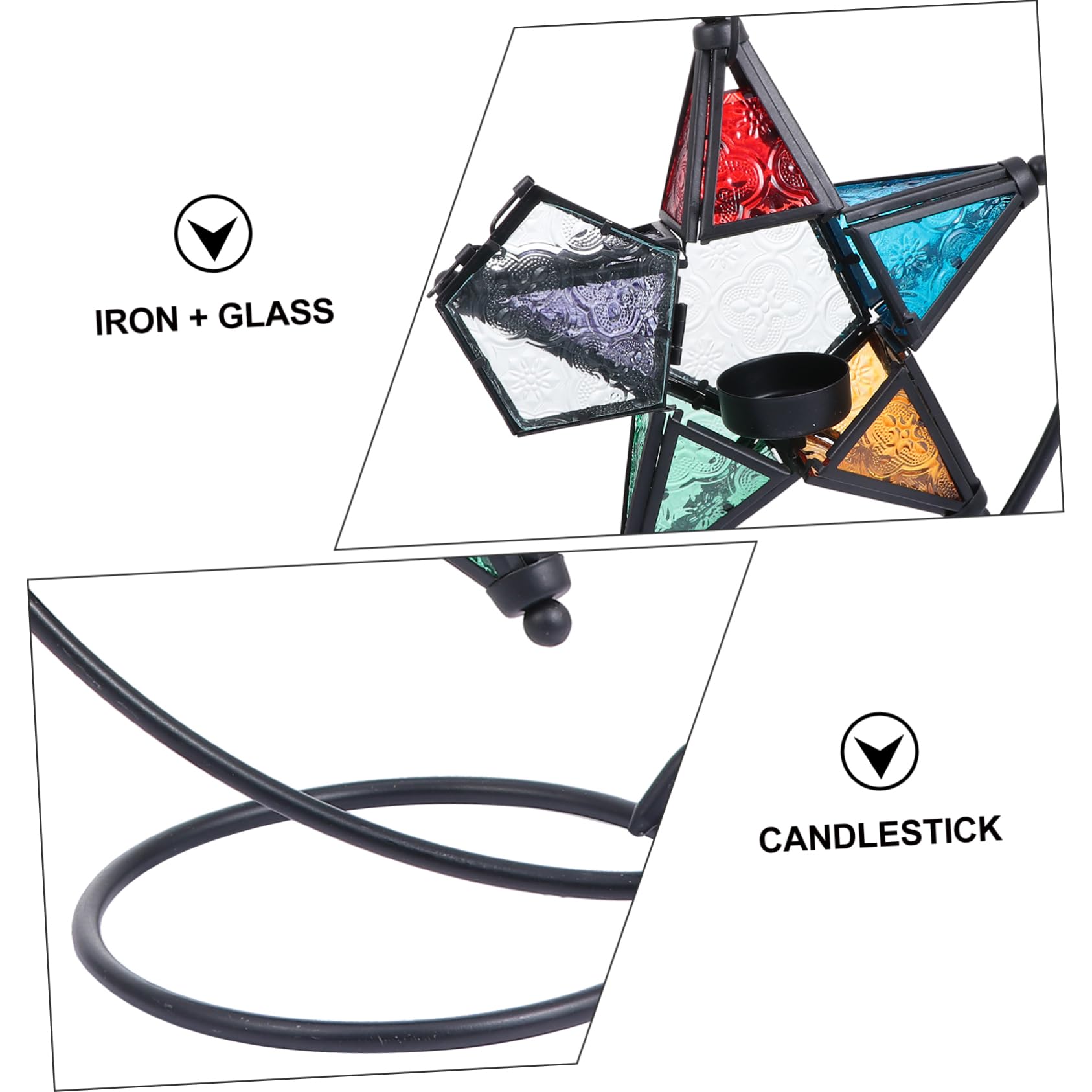 Portacandele A Stella In Ferro Sospeso - Design Elegante Per Casa E Eventi - Foto 5