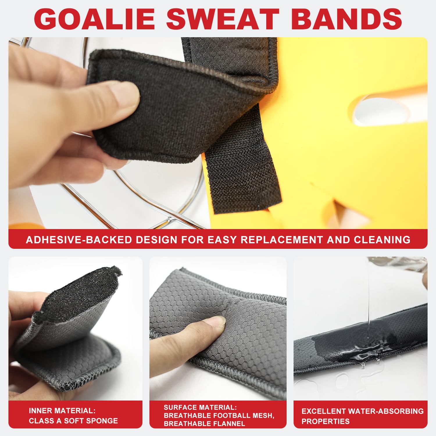 GY Casco da hockey combinato con maschera facciale da portiere per adulti, gabbia cat-eye, guscio professionale in PC e ABS, gabbia in acciaio inossidabile 304, fodera a doppio strato