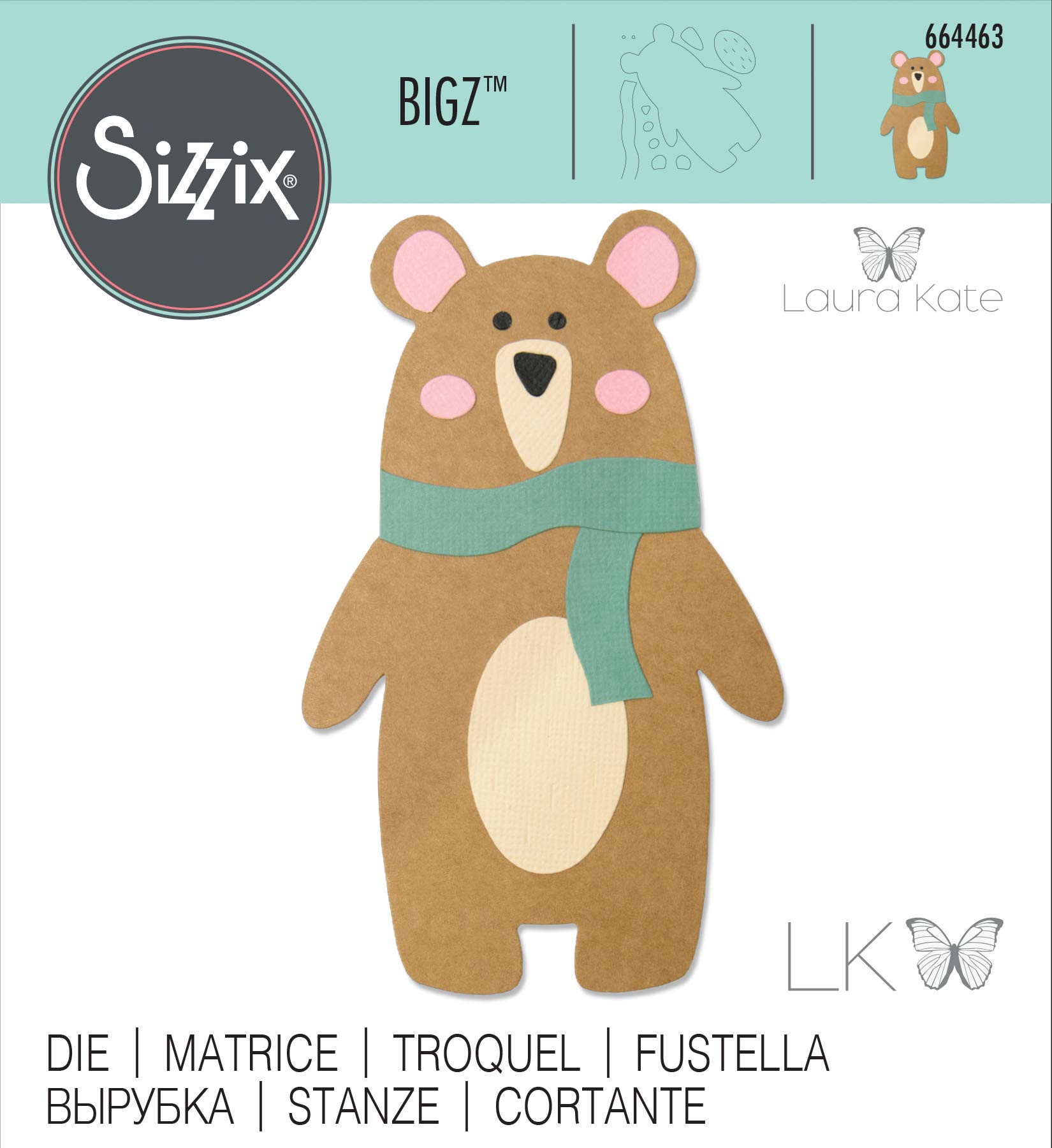 ELLISON SIZZIX BIGZ Dies SCAND, Scandi Bear : Amazon.sg: Toys
