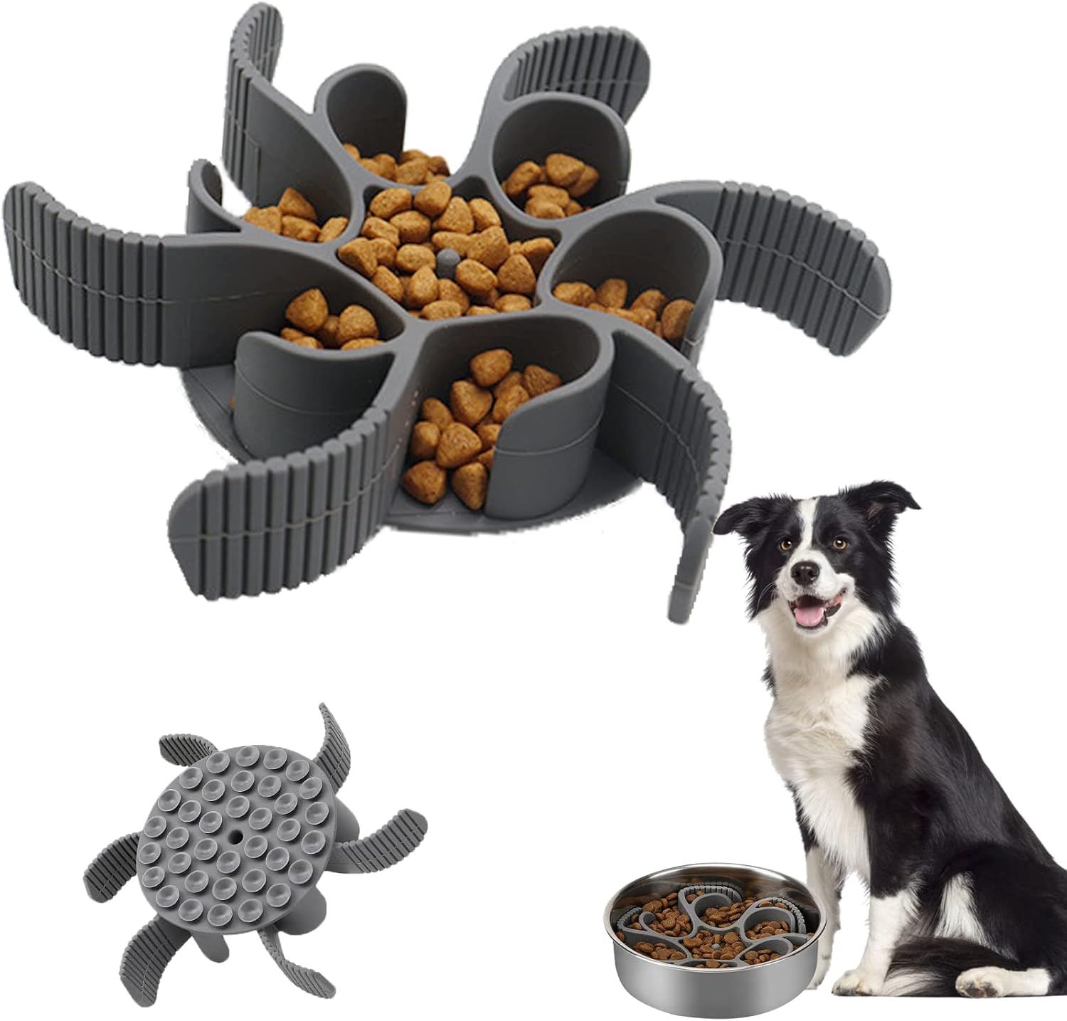 ICOUVA Slow Feeder Dog Bowl Insert,Cuttable Slow Feeder Insert for Dog