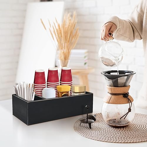 Miniatura 7 de Dispensador de platos de papel para encimera de cocina, organizador de platos de papel para llevar uno o hacer los platos, soporte desechable para