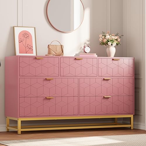 Miniatura 7 de GAOMON Cómoda de 3 cajones, cajones de madera con almacenamiento para armario, dormitorio, cómoda con cajones moderna mesita de noche con asas