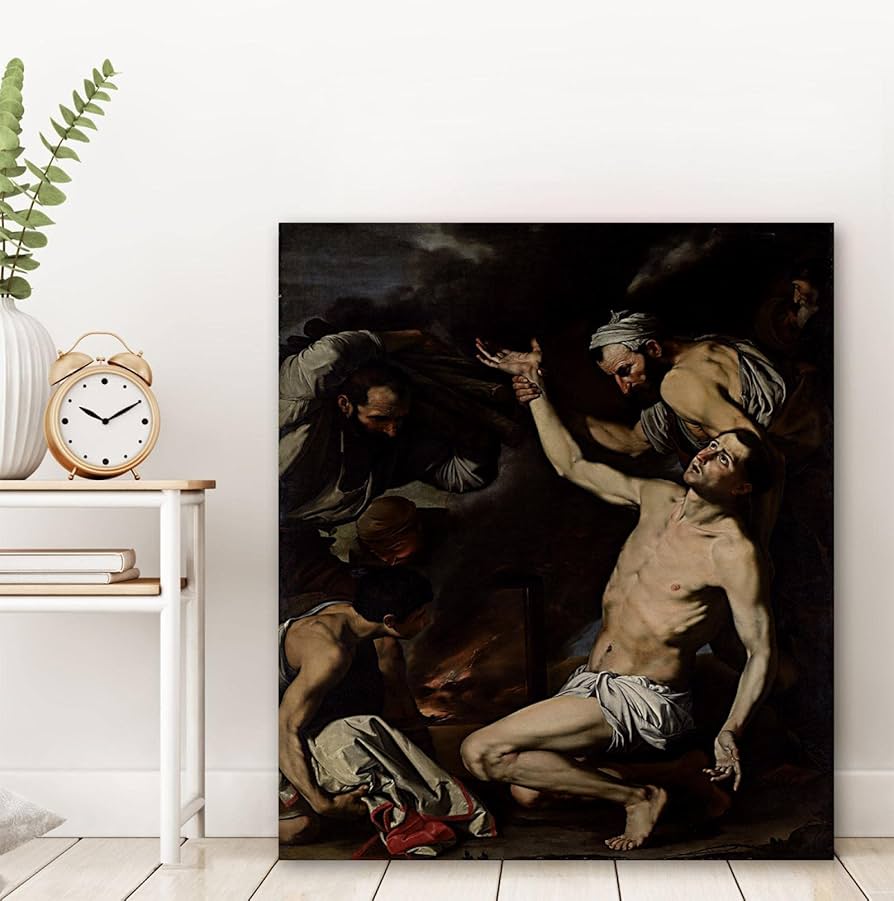 本棚のリアリズム絵画 木製フレーム付き