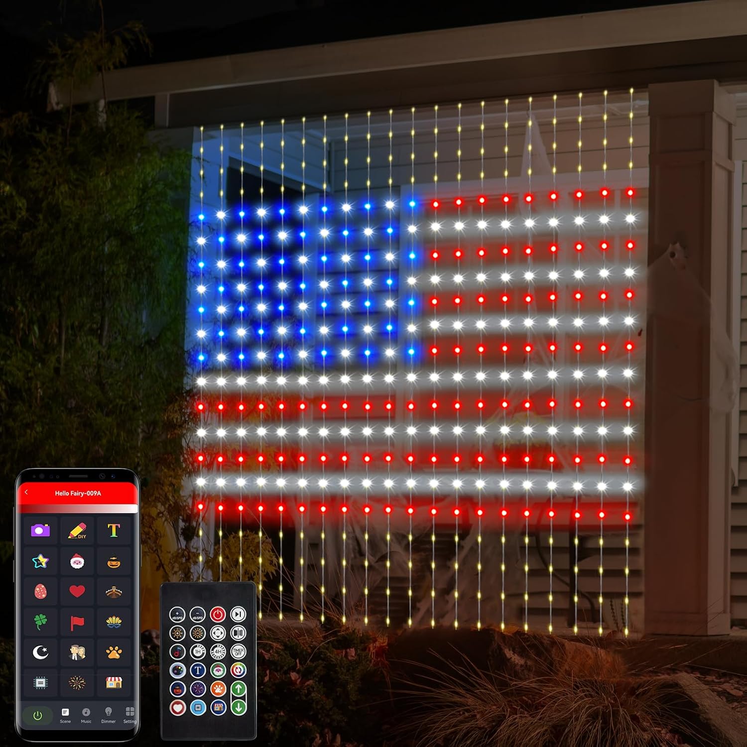 Smart Curtain Lights Plug in, 400 LED Curtain Fairy Lights 6.6Ft x 6.6Ft with App & Remote, Music Sync Programmable Curtain Lights Dynamic DIY for Valentine’s Day Indoor Outdoor Backdrop Wall Decor