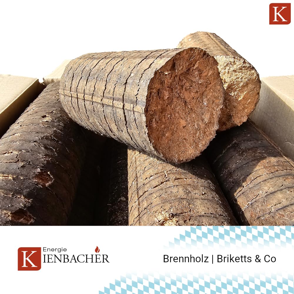 2000kg Nestro Hartholzbriketts Buche und/oder Eiche, je nach Verfügbarkeit, im 10kg Karton FSC Gluthalter Kamin Ofen Brenn Holzbriketts Kohle | 2 Paletten | Energie Kienbacher