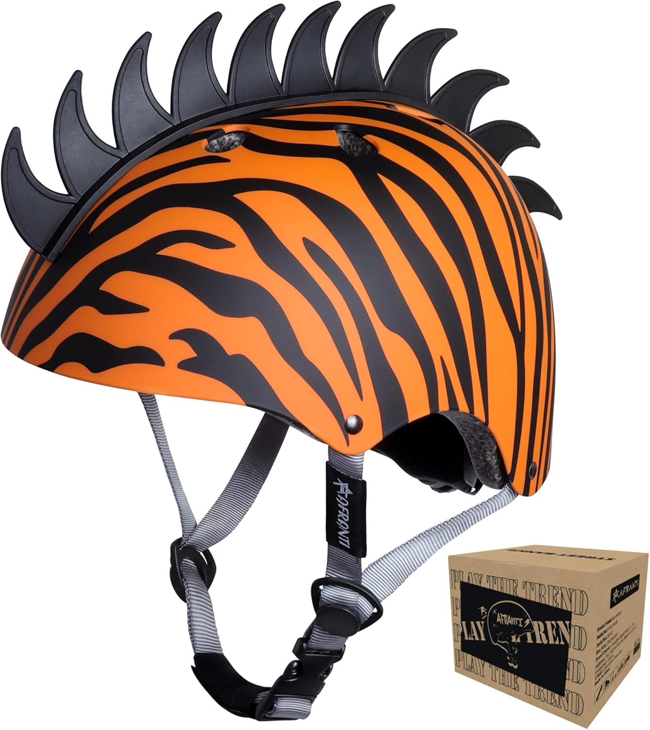 Kids Bike Helmet Toddler Skateboard Helmets for Boys Girls Aged 4 and Older Child Infant Bicycle Helmet CPSC Certified Adjustable Cycling Helmet for Multi-Sport Roller Skating Scooter Orange Tiger One Size (19.6"-22.8")