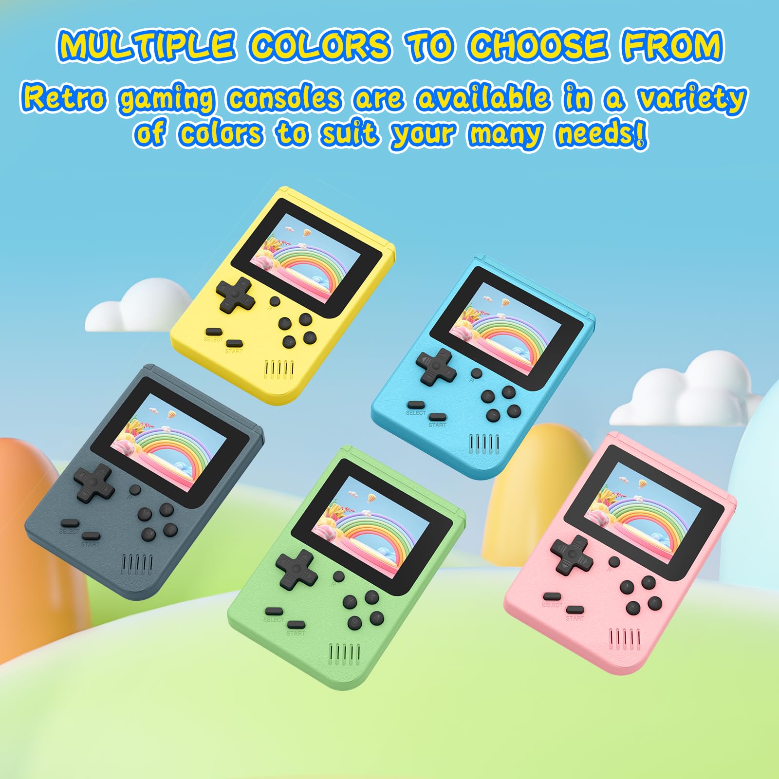 Console di gioco retrò, console di gioco retrò classica 400 integrata, schermo IPS da 3,0 pollici, console di gioco portatile retrò, batteria ricaricabile 1020 mAh, console portatile per videogiochi