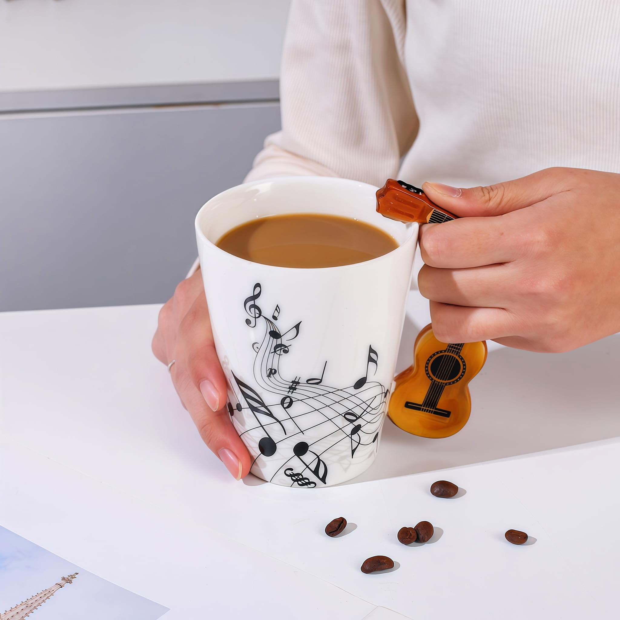 Novità Chitarra Tazza in Ceramica Personalità Musica Nota Tazza di Caffè Tazza di Tè Bottiglia di Acqua Regalo Unico Casa