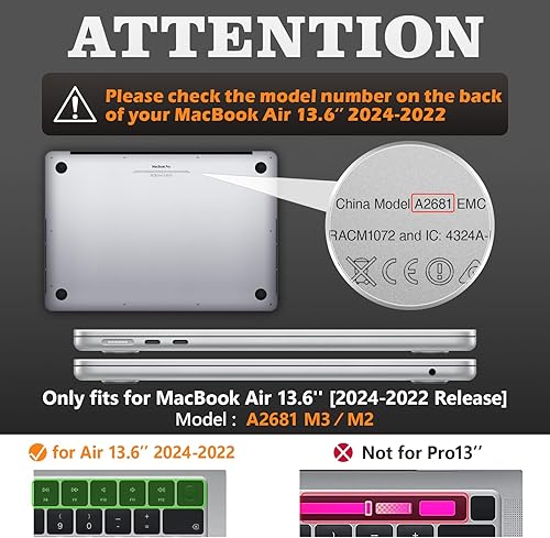 Miniatura 10 de SEYMAC stock Funda para MacBook Pro de 16 pulgadas 202320222021 A2780 A2485, funda de protección que absorbe los golpes con soporte plegable y