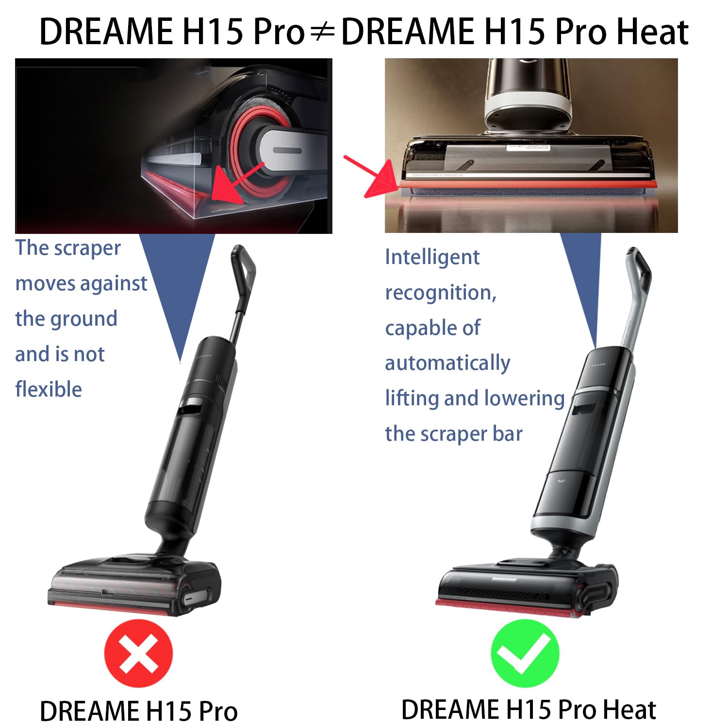 Rollenbürstenabdeckung, kompatibel mit Dreame H15 Pro Heat schnurlosem Nass- und Trockensauger, Zubehör, Ersatz-Bürstenabdeckung für mechanische Armrollbürsten.