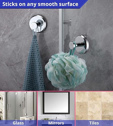 Miniatura 2 de Moderno toalla gancho titular by Home SoTecnología superior aspiradora Succión tazaCHROME