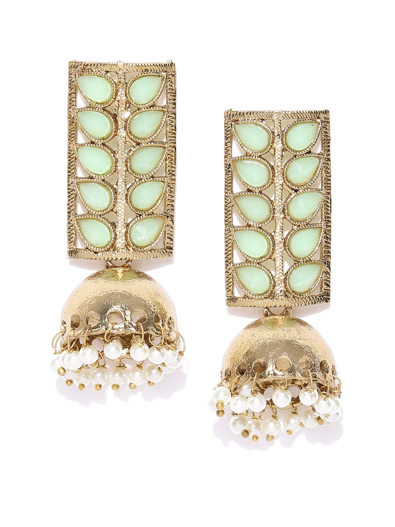 Priyaasi Gold Plated Earrings for Women and Girls- Stud Earrings for Wedding (Golden) (B07VG1FL9S) Amazon Price History, Amazon Price Tracker