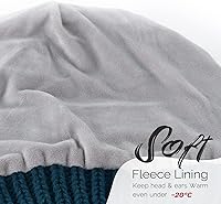 Vista 39 de FURTALK Gorros de invierno para mujer, con forro polar, gorro de punto holgado y cálido, gorro de esquí Gris claro
