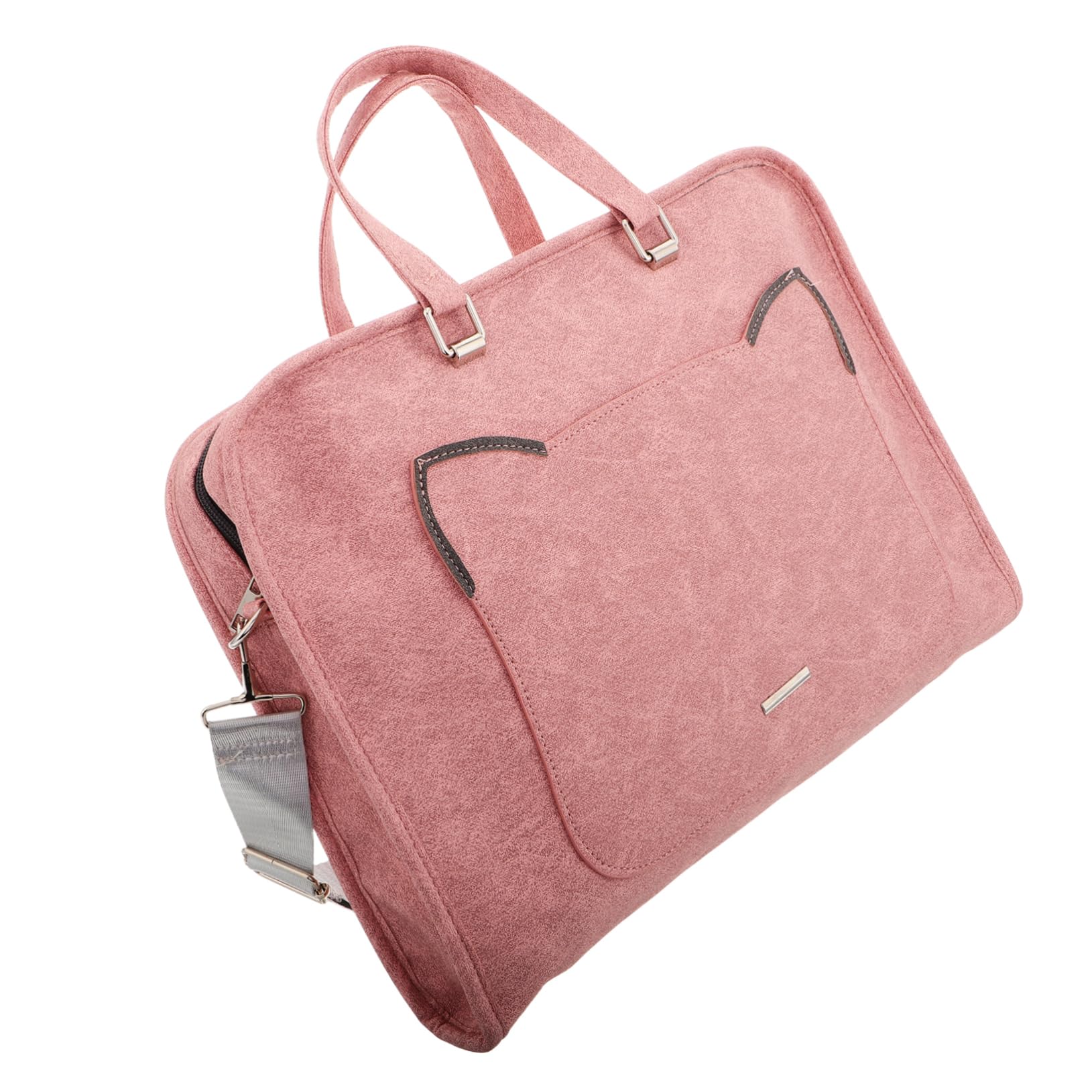 Bolso de computadora para mujer resistente a golpes con gran capacidad en elegante material PU 8