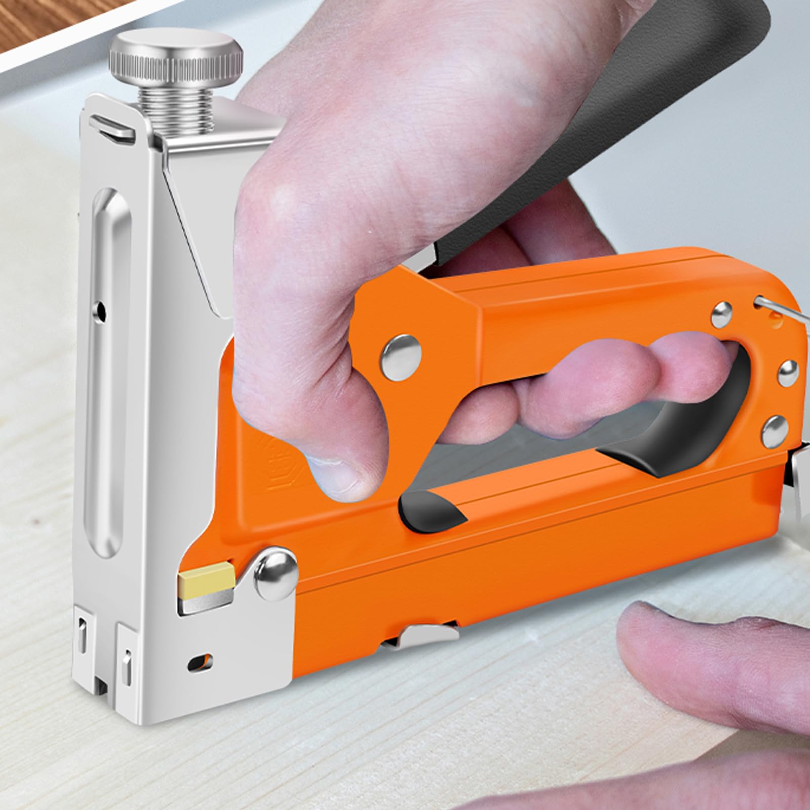 3 in 1 Wood Staple Gun with 3000 Staples, Stapler Remover, Adjustment Manual Staple Gun, Heavy Duty Staplers & Tackers for Carton/Home Repair/DIY/Woodworking